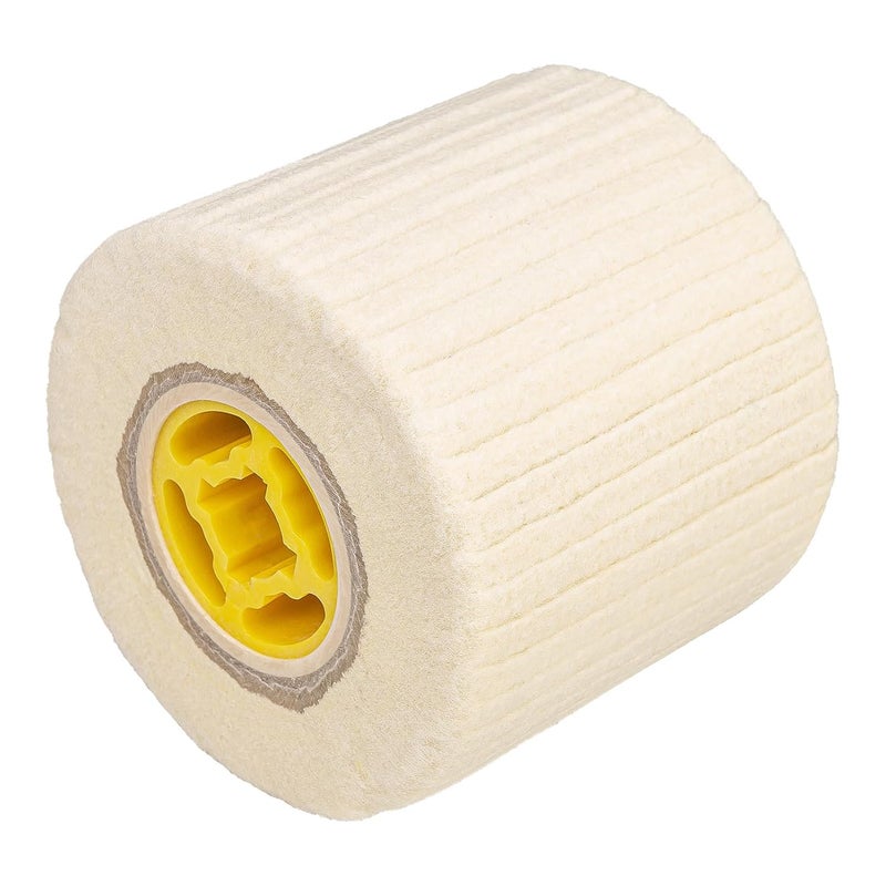 RENOTEC Wool Felt Polishing Wheel, 4.33" x 4", 110x100mm, for Burnishing Polishing Machine - Image 1